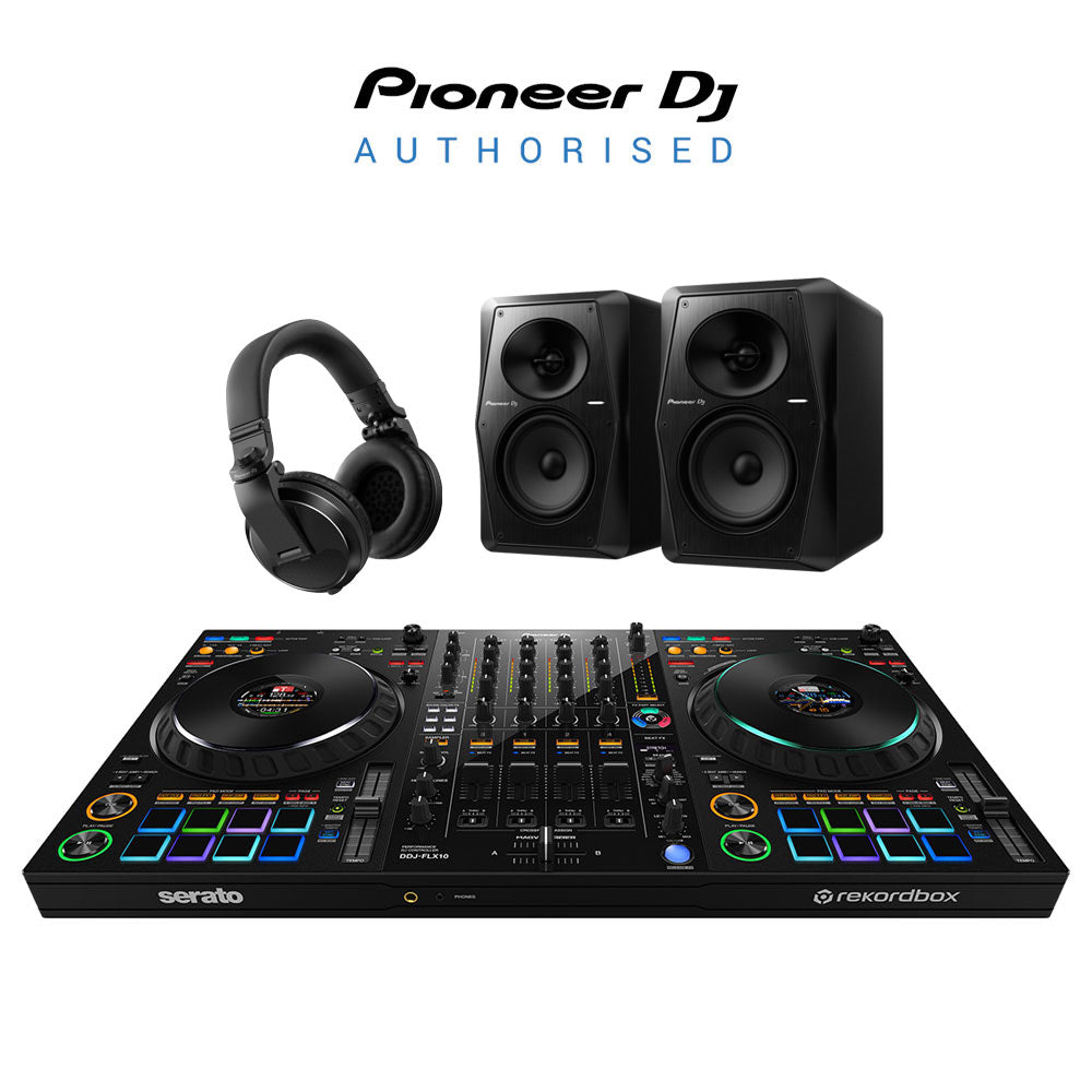 Pioneer DJ DDJ-FLX10 & VM-50 (Pair) & HDJ-X5 Bundle