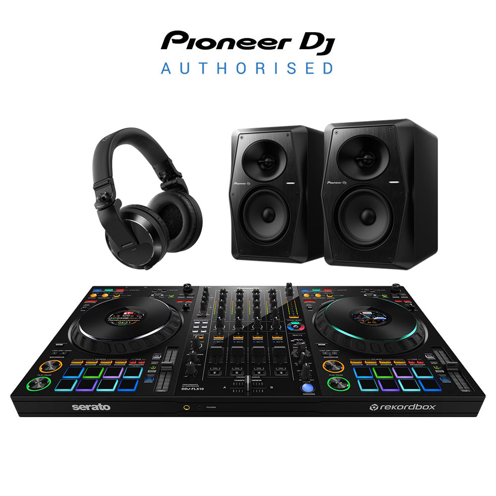 Pioneer DJ DDJ-FLX10 & VM-70 (Pair) & HDJ-X7 Bundle Pioneer DJ DDJ-FLX10 & VM-70 (Pair) & HDJ-X7 Bundle