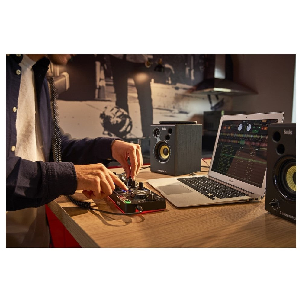 Hercules DJ Control Starlight Portable USB DJ Controller Lifestyle