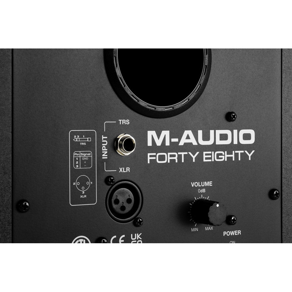 M-Audio Forty Eighty DJ and Studio Monitor Speaker rear connections