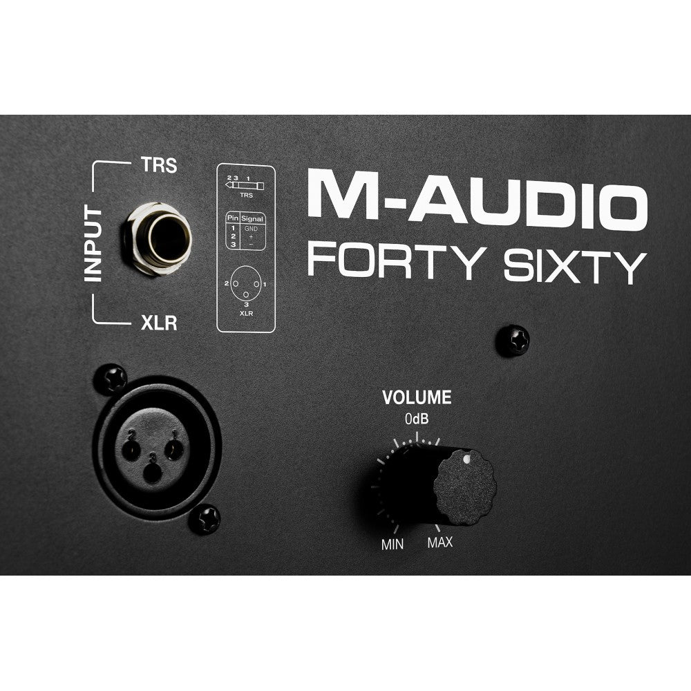 M-Audio Forty Sixty DJ/Studio Monitor rear connections
