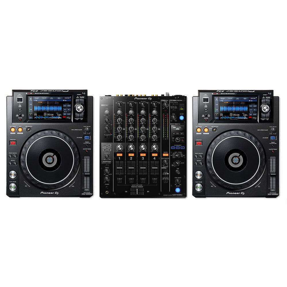 Pioneer DJ XDJ-1000MK2 and DJM-750mk2 DJ Equipment Package