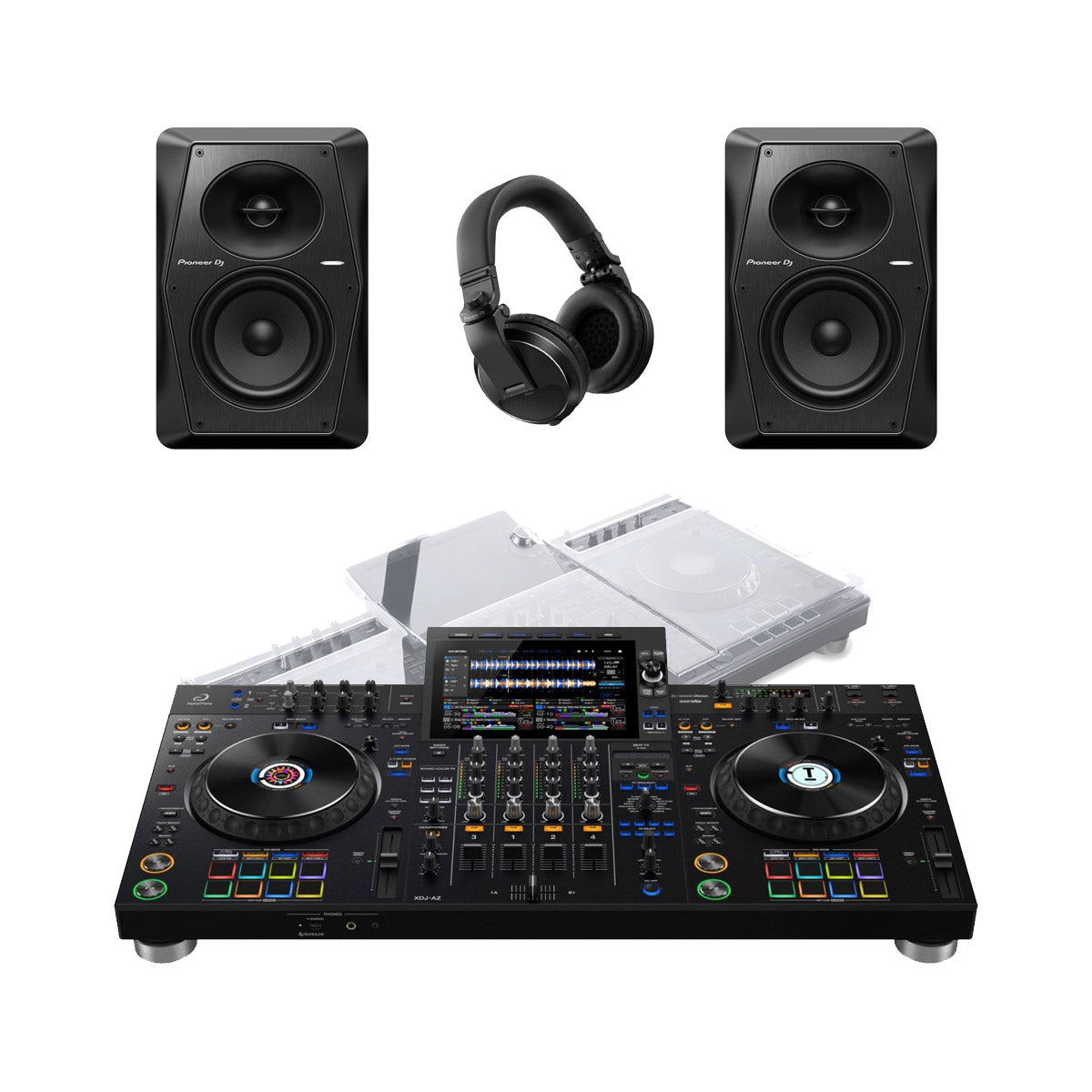AlphaTheta XDJ-AZ, VM-50, HDJ-X5 and Decksaver Bundle