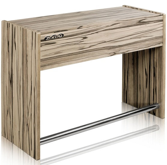 Zomo Ibiza 120 DJ Deck Stand Zebrano Angle