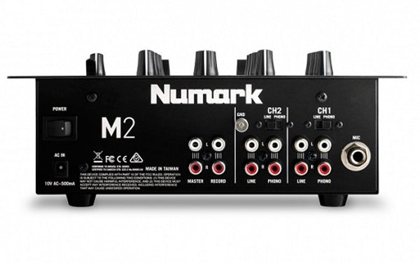 Numark M2 DJ Mixer Rear