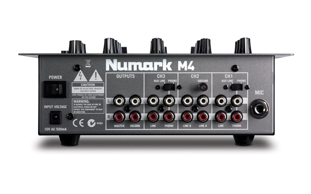 Numark M4 DJ Mixer Rear