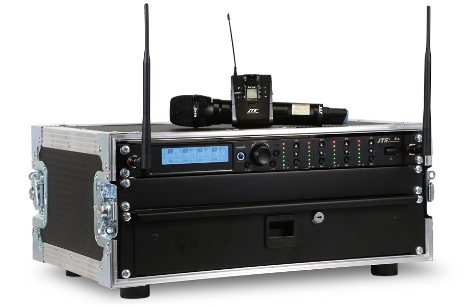 JTS R-4 Receiver and R-4TBM Bodypack Front