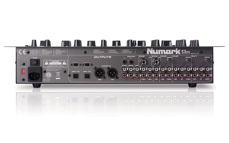 Numark C3 USB Five Channel Mixer Rear