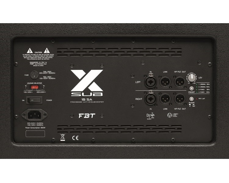 FBT Audio X-Lite 15SA Rear