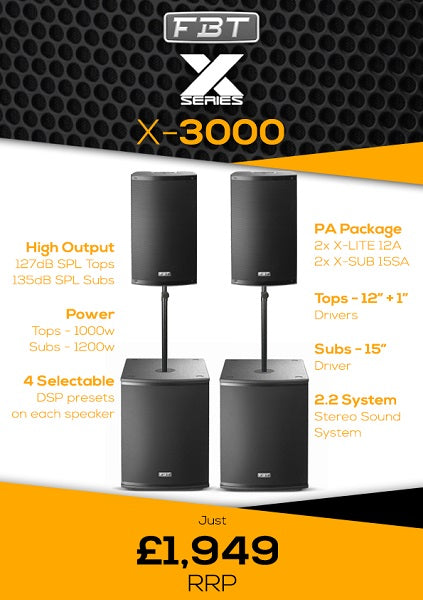 FBT Audio X-3000 Spec Sheet