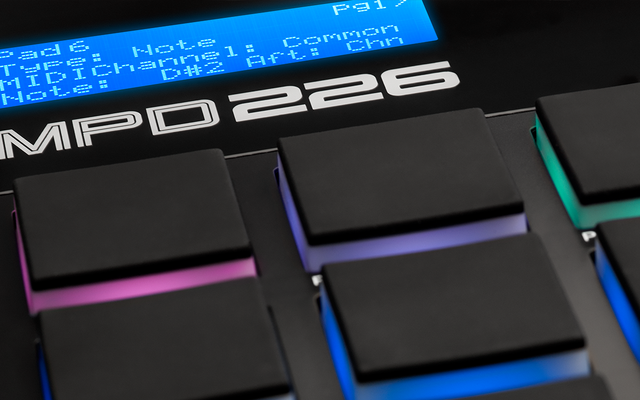 Akai MPD226 Midi Pad Controller Close-up
