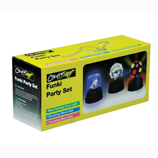 Cheetah Funki Party Set of Mini Disco Lights box