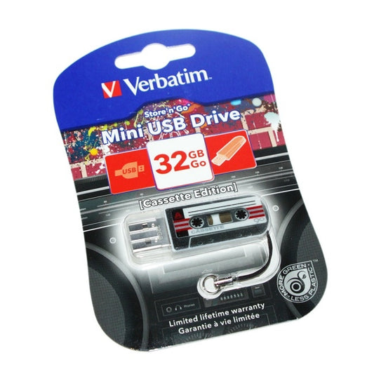 Verbatim Store'n'Go Cassette 32G USB Drive Angle 