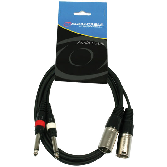 Twin XLR Female To Twin Jack Cable 5m