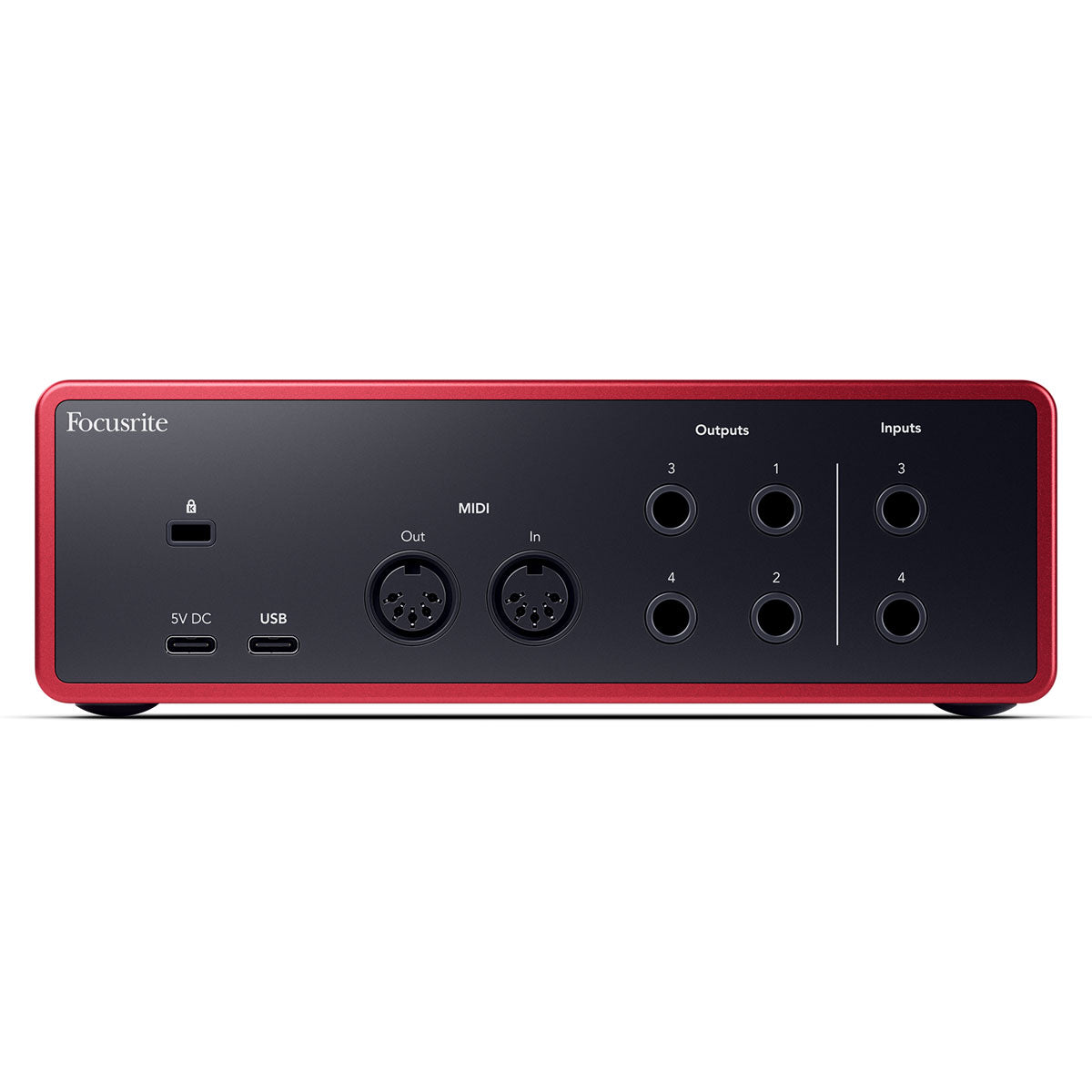 Focusrite Scarlett 4i4 4th Gen Audio Interface Rear