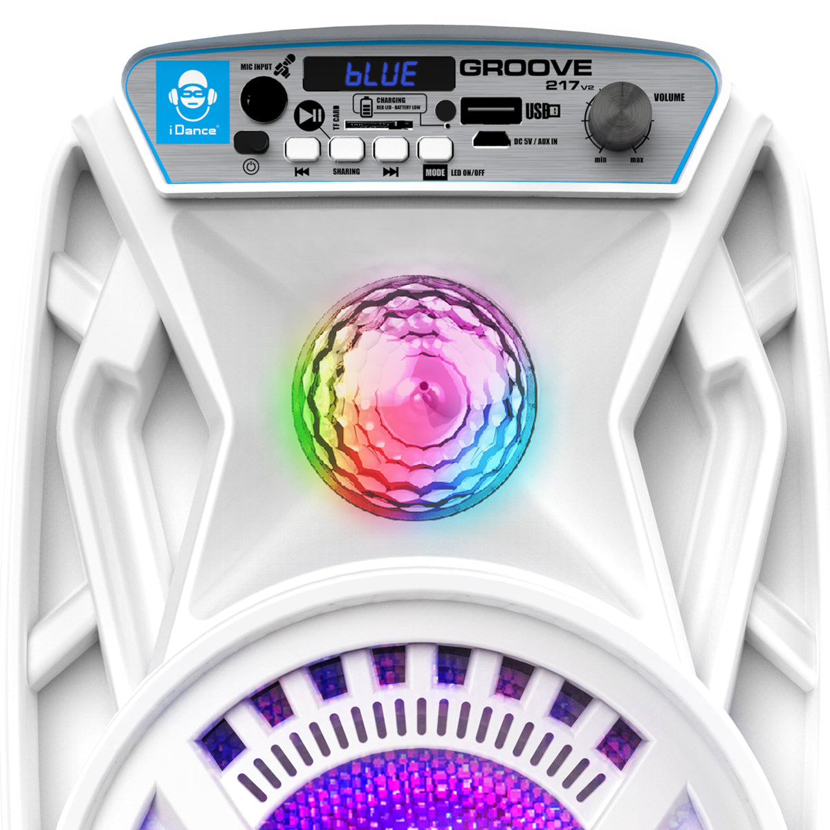 iDance Groove 217 Rechargeable BT Wireless Partybox with Disco Lighting + Karaoke ~ 200W