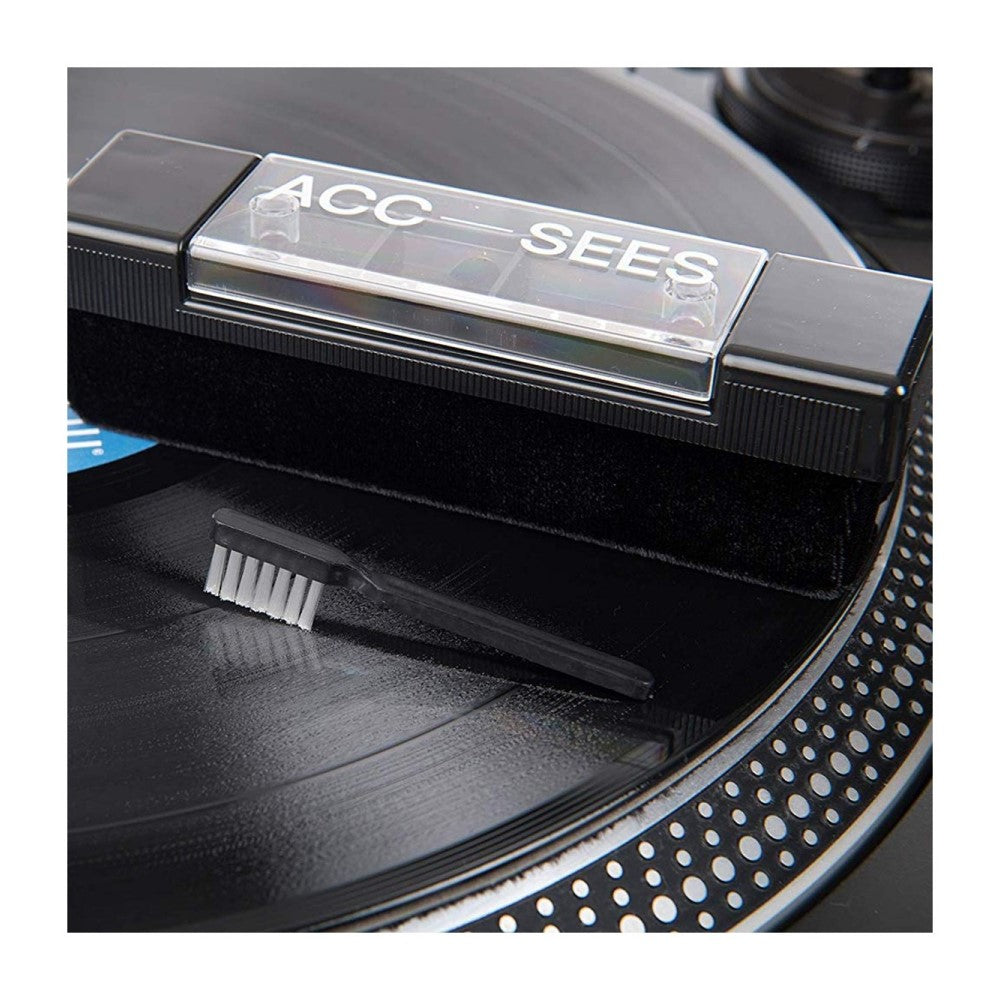 Acc-Sees Velvet Antistatic Vinyl Record Cleaning Brush In-use