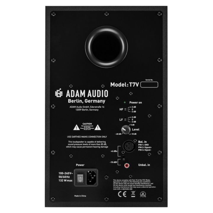 Adam Audio T7V Studio Monitor Rear