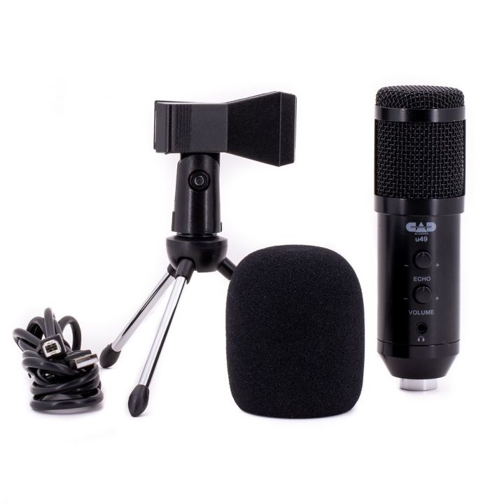 CAD U49 USB Studio Microphone Kit with Headphone Monitor
