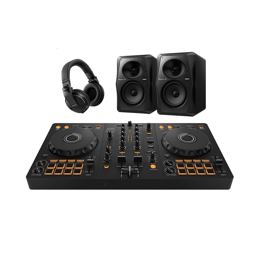 Pioneer DJ DDJ-FLX4, HDJ-X5 Headphones and VM-50 Speakers Pioneer DJ DDJ-FLX4, HDJ-X5 Headphones and VM-50 Speakers
