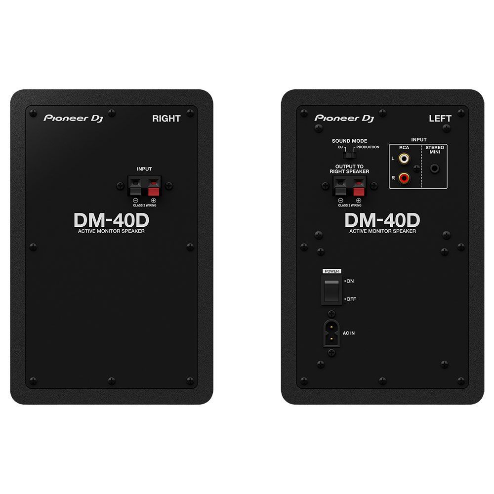 Pioneer DJ DM-40D Desktop Monitors Rear