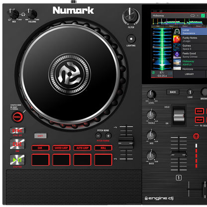 Numark Mixstream Pro + DJ Controller Top Closeup Left