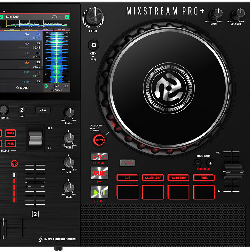 Numark Mixstream Pro + DJ Controller Top Closeup Right