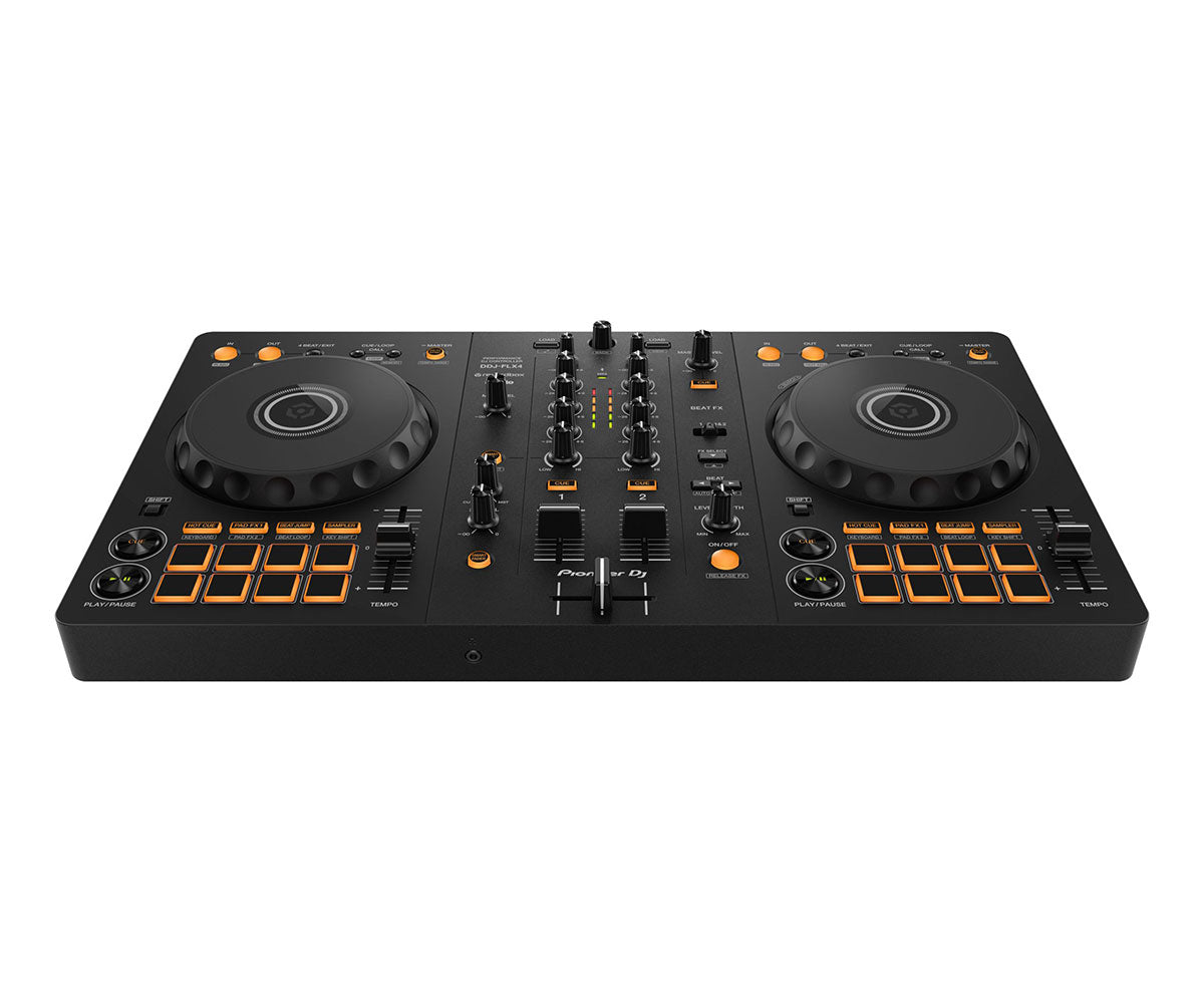 Pioneer DJ DDJ-FLX4 DJ Controller Front Angled