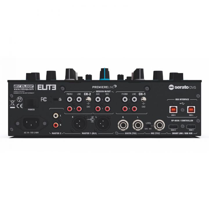 Reloop Elite 2-channel DVS Mixer for Serato DJ Pro Rear