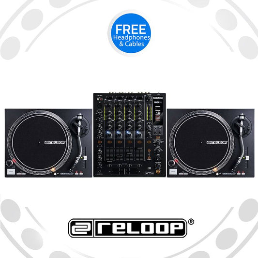 Reloop RP-4000Mk2 Turntable and RMX-60 Mixer DJ Equipment Package