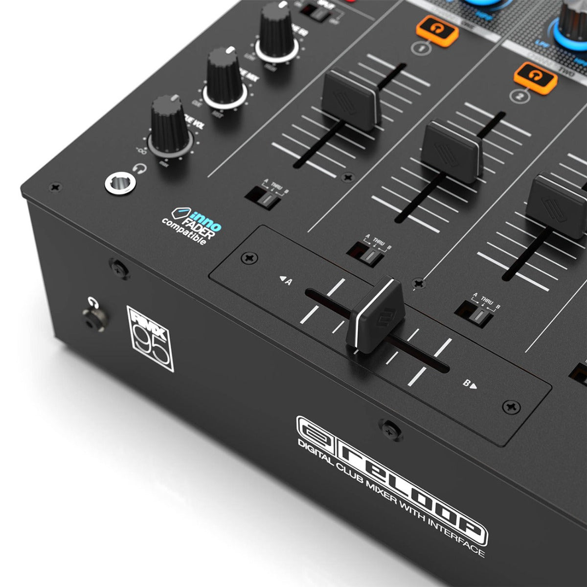 Reloop RMX-95 Digital Club Mixer With 24-Bit Dual Interface rear image Fader