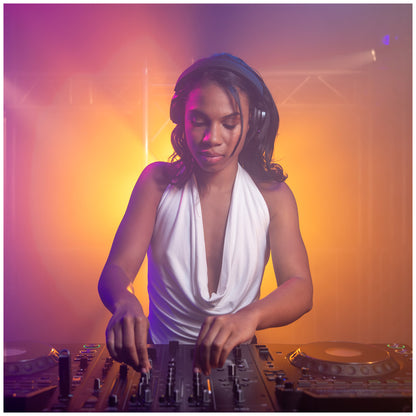 AlphaTheta HDJ-F9 Professional Wireless DJ Headphones - club scene photo