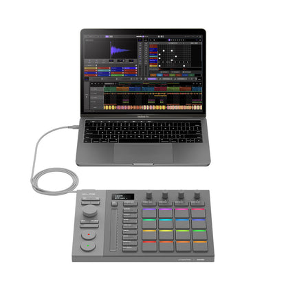 AlphaTheta SLAB Serato Studio Controller - with laptop
