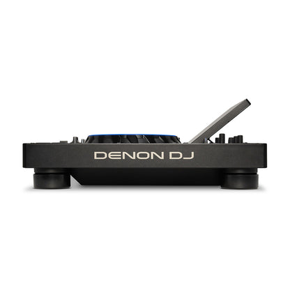 Denon DJ PRIME 4 G2 4-channel Standalone DJ system - side image showing the Denon DJ logo 