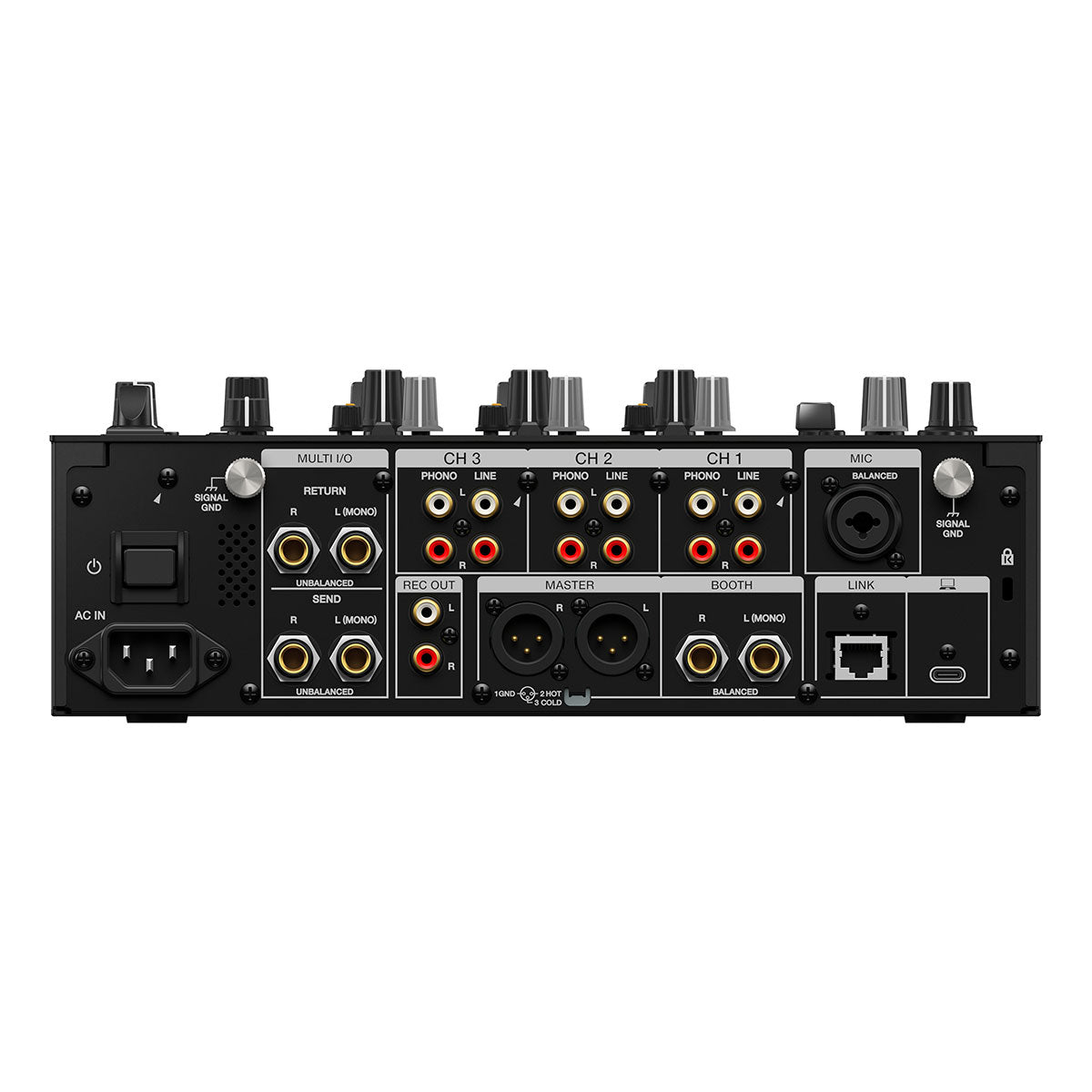 AlphaTheta DJM-V5 3-channel Professional DJ Mixer - rear
