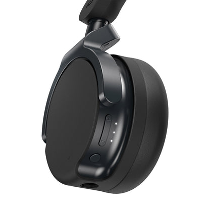 Close-up of the AlphaTheta HDJ-F9 Professional Wireless DJ Headphones earcup showing the outer shell, control buttons, and port on a white background.