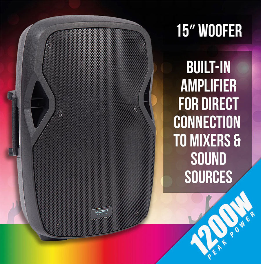 Kam RZ15A V3 1200w Active Speaker - features