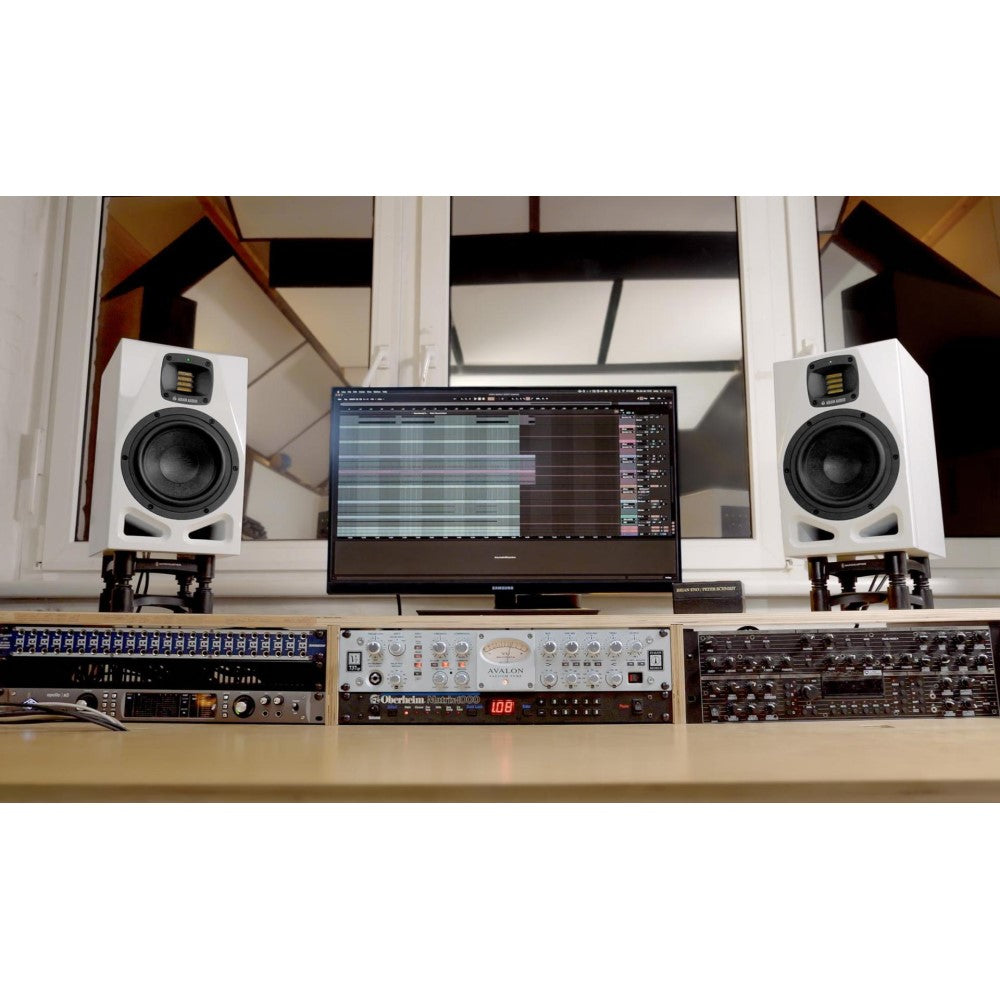 Adam Audio A7V Nearfield Monitor Limited Edition White Lifestyle 3