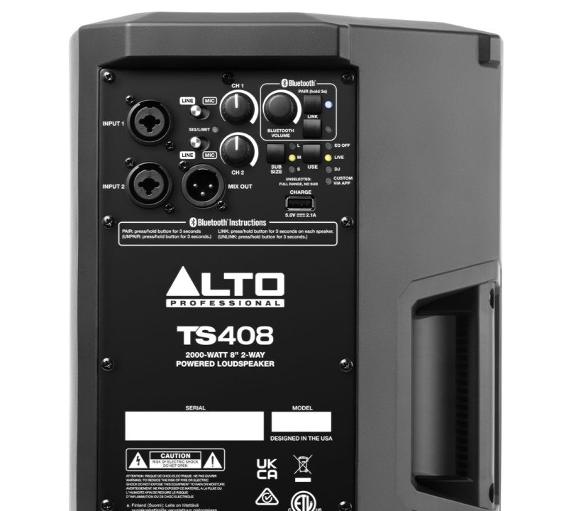 Alto Professional TrueSonic TS408 2000W 8-Inch Powered Loudspeaker