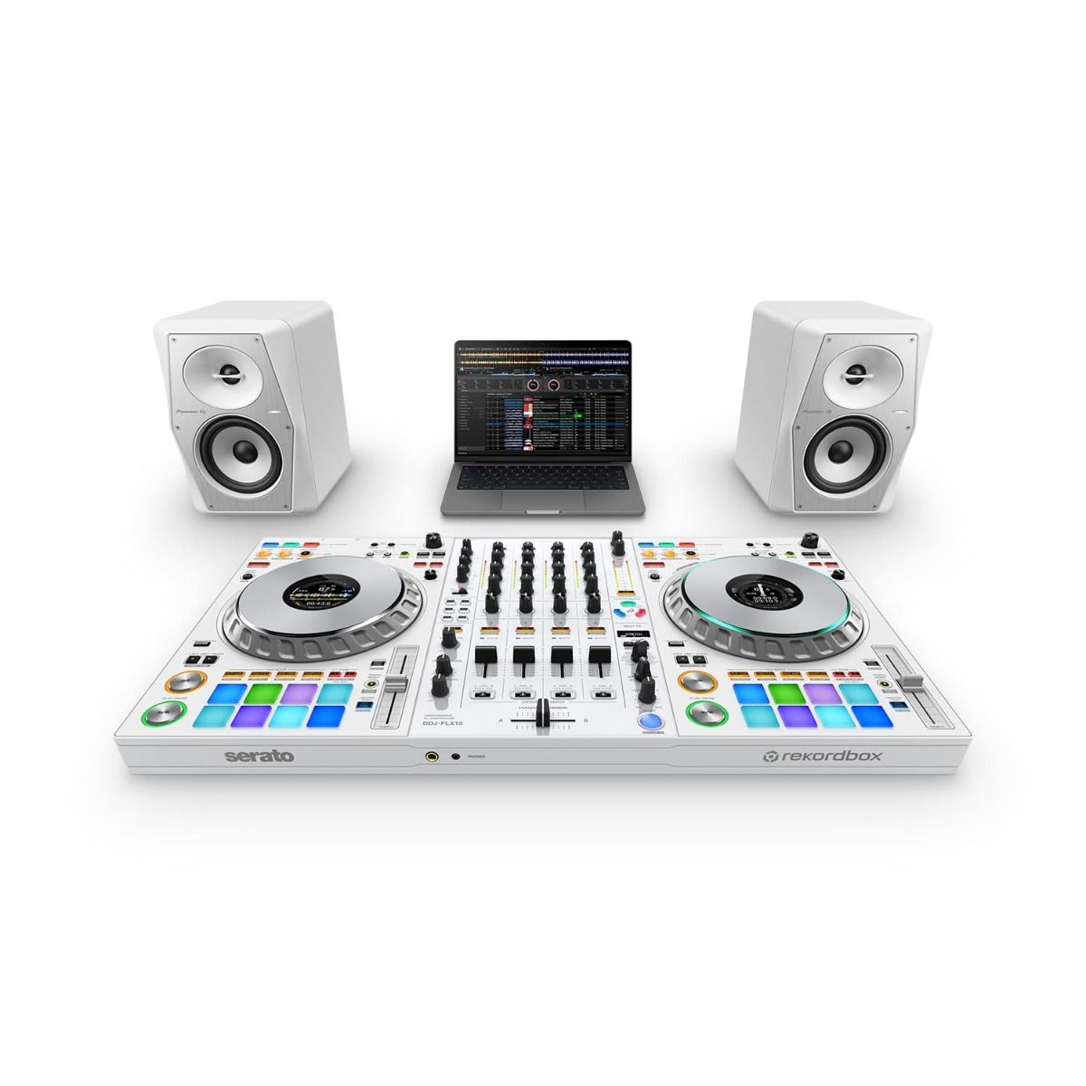 Pioneer DJ DDJ-FLX10-W 4-Channel DJ Controller (White) bundle