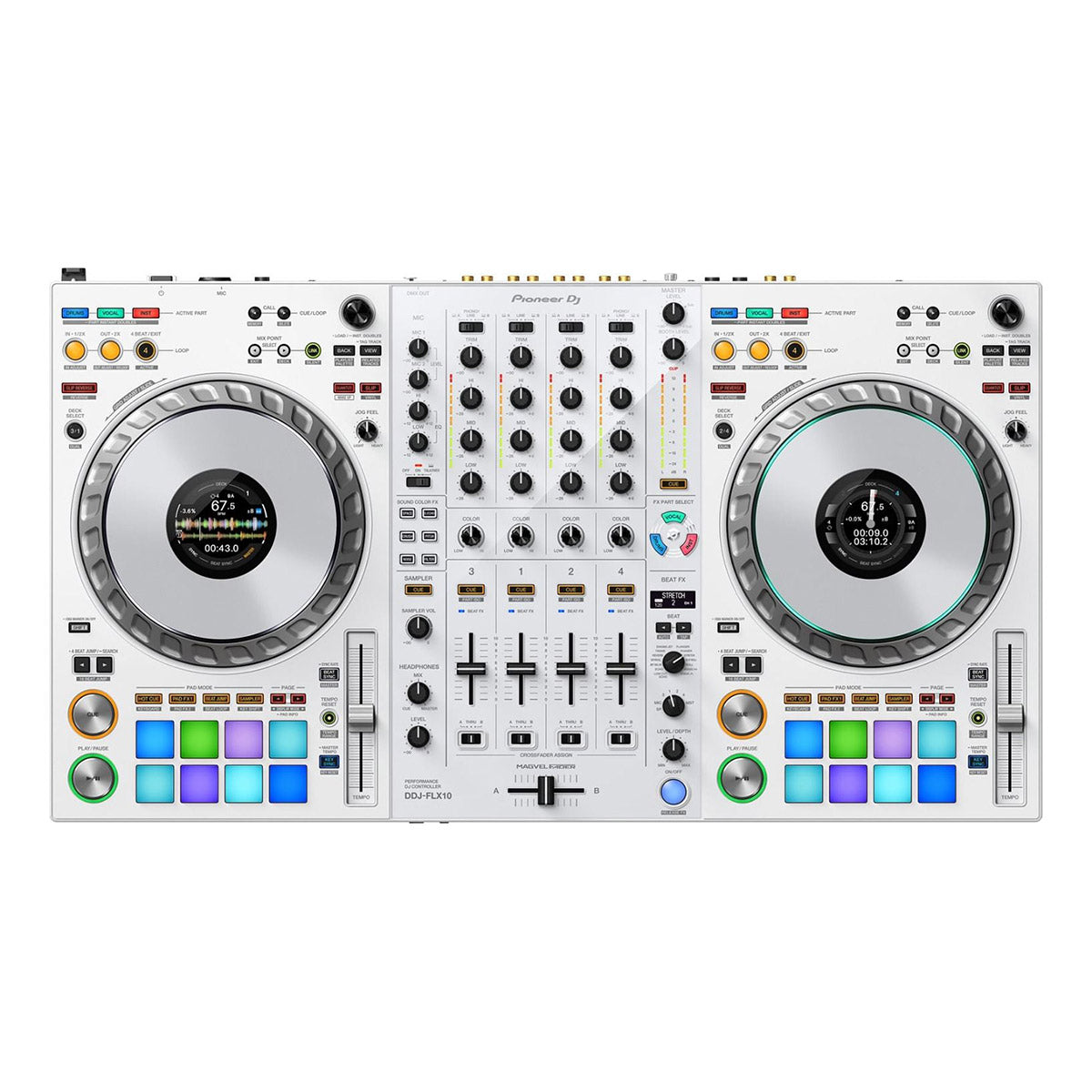 Pioneer DJ DDJ-FLX10-W 4-Channel DJ Controller (White)