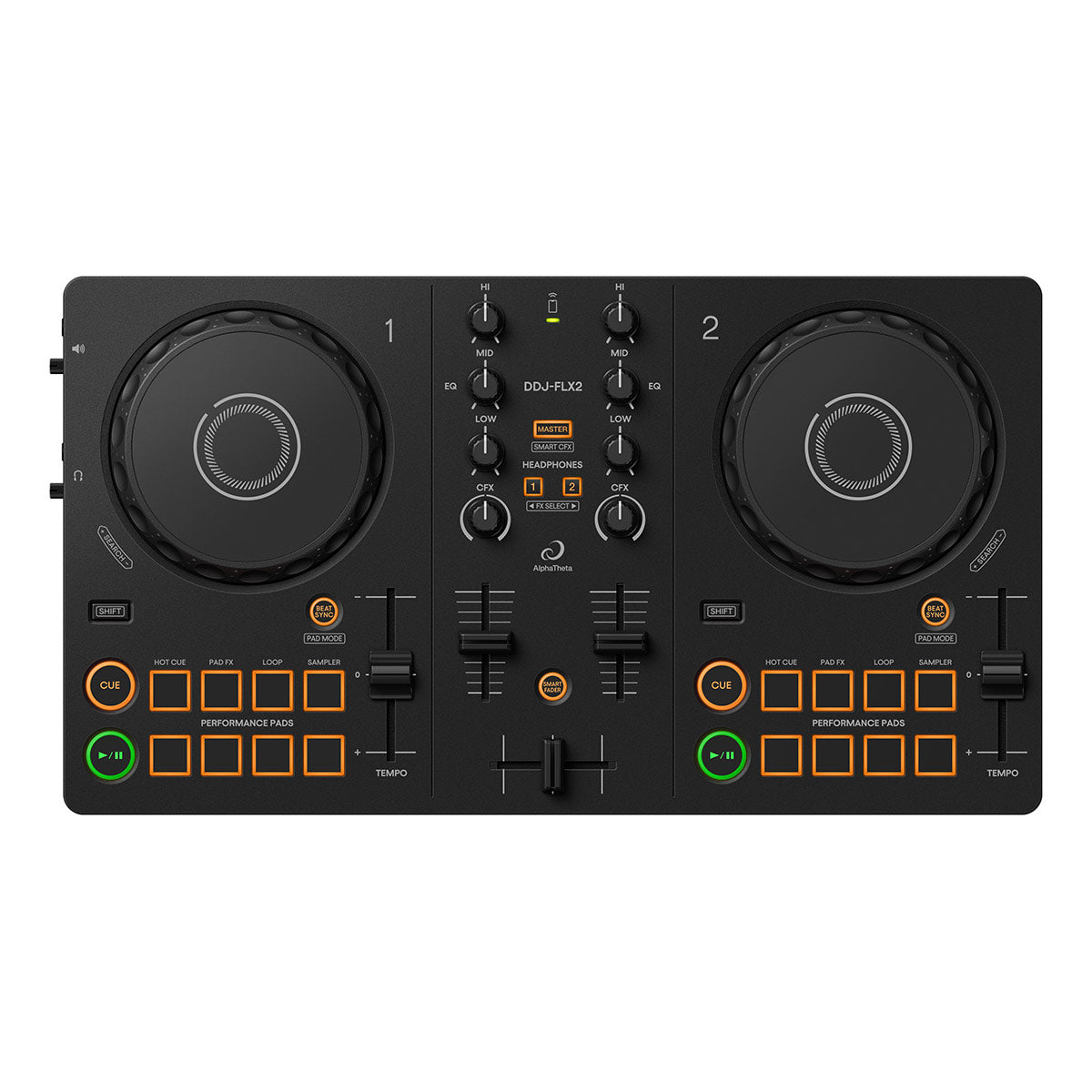 AlphaTheta DDJ-FLX2 2-Channel Rekordbox DJ Controller main top image