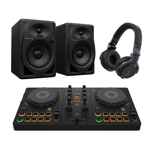 AlphaTheta DDJ-FLX2, DM-50D and HDJ-CUE1 Bundle