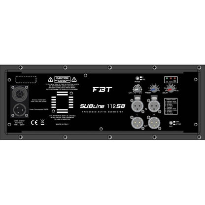 fbt subline 112sa subwoofer rear