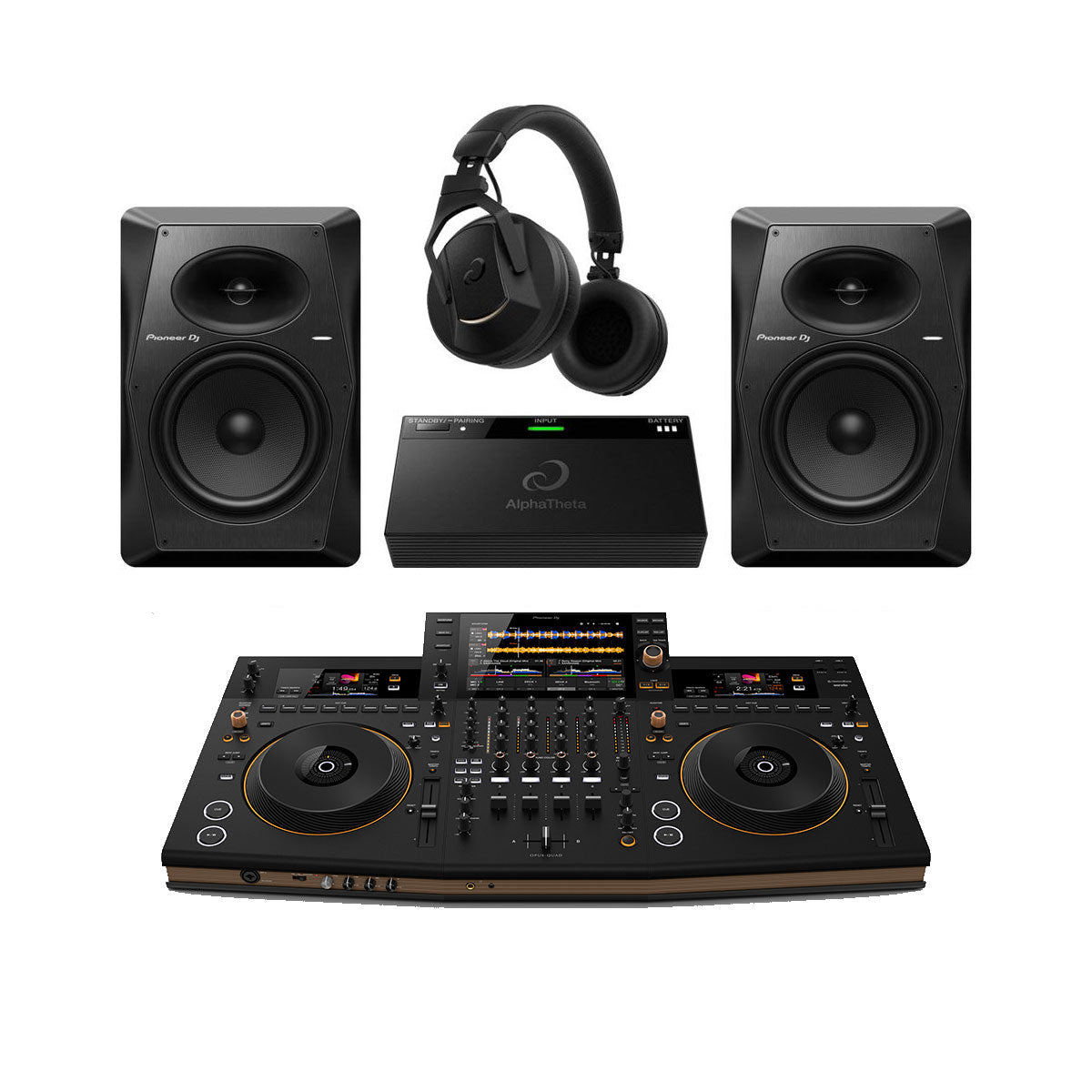 Pioneer DJ OPUS-QUAD, HDJ-F10-TX and VM-80 DJ System Bundle