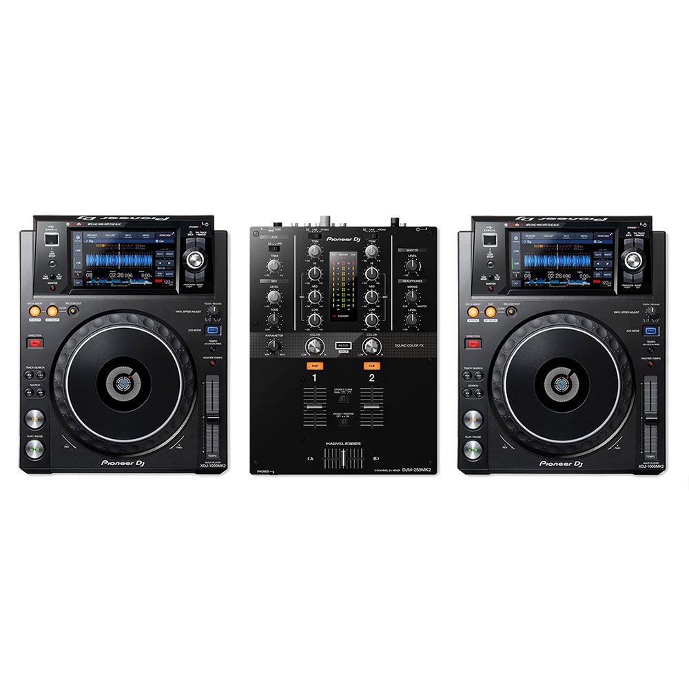 Pioneer DJ XDJ-1000MK2 and DJM-250Mk2 DJ Equipment Package