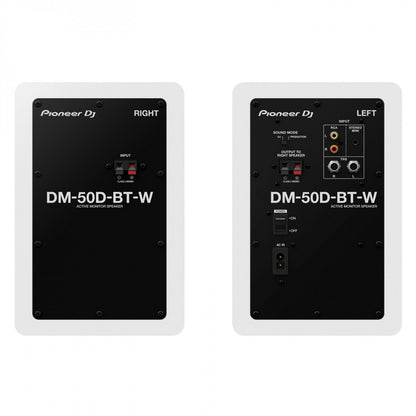 Pioneer DJ DM-50D-BT-W Bluetooth Desktop Speaker Monitor System rear