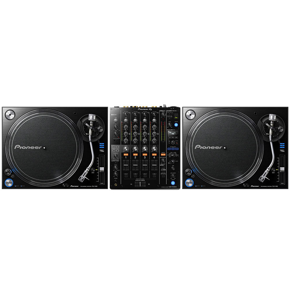 Pioneer DJ PLX-1000 Turntable and DJM-750mk2 Mixer Package