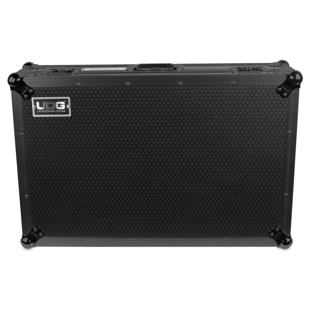 UDG Ultimate Flight Case Pioneer DDJ-FLX10 Black Plus (Laptop Shelf + Wheels) upright