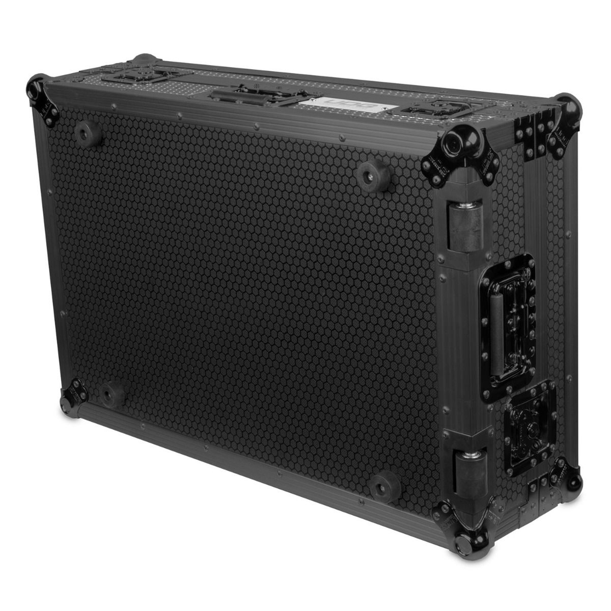 UDG Ultimate Flight Case Pioneer DDJ-FLX10 Black Plus (Laptop Shelf + Wheels) angle